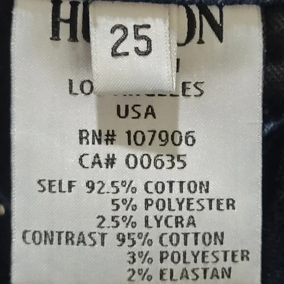 Hudson Women's Collin Vice Versa Skinny Gold Polka-Dot Denim Jeans Size 25 Dark - Picture 13 of 15